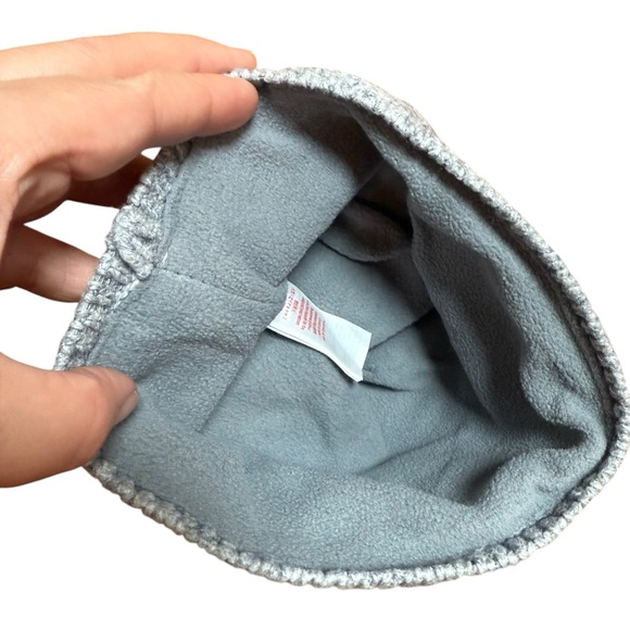 Okaïdi Kids Unisex Gray Knit Beanie Hat Fleece Lined Pom Pom Winter Size 54/56 - Picture 4 of 10